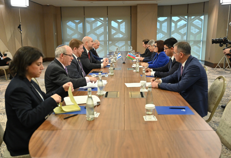 Milli Məclisin sədri İsrail Knessetinin sədri ilə görüşüb