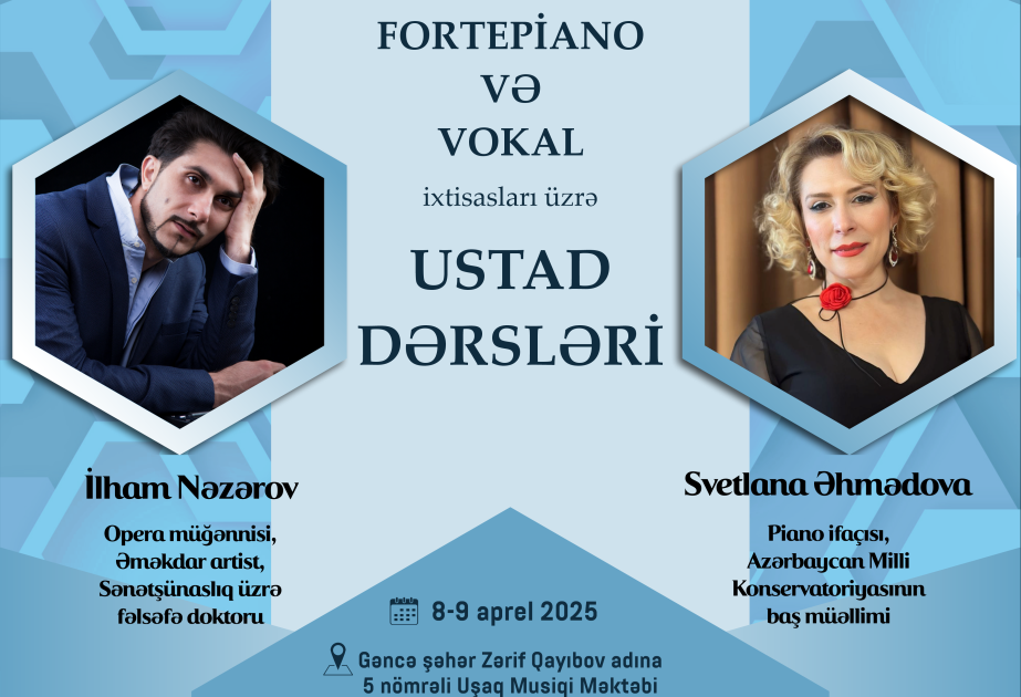 Gəncədə fortepiano və vokal ixtisasları üzrə ustad dərsləri təşkil olunacaq