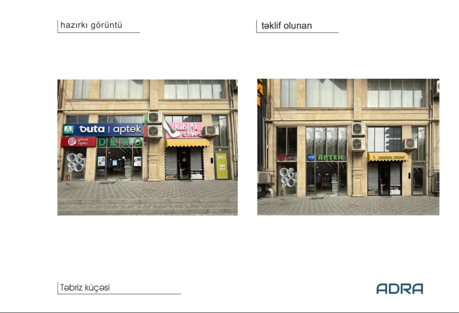 Paytaxtın iki küçəsindəki açıq məkan reklamları yenilənir
