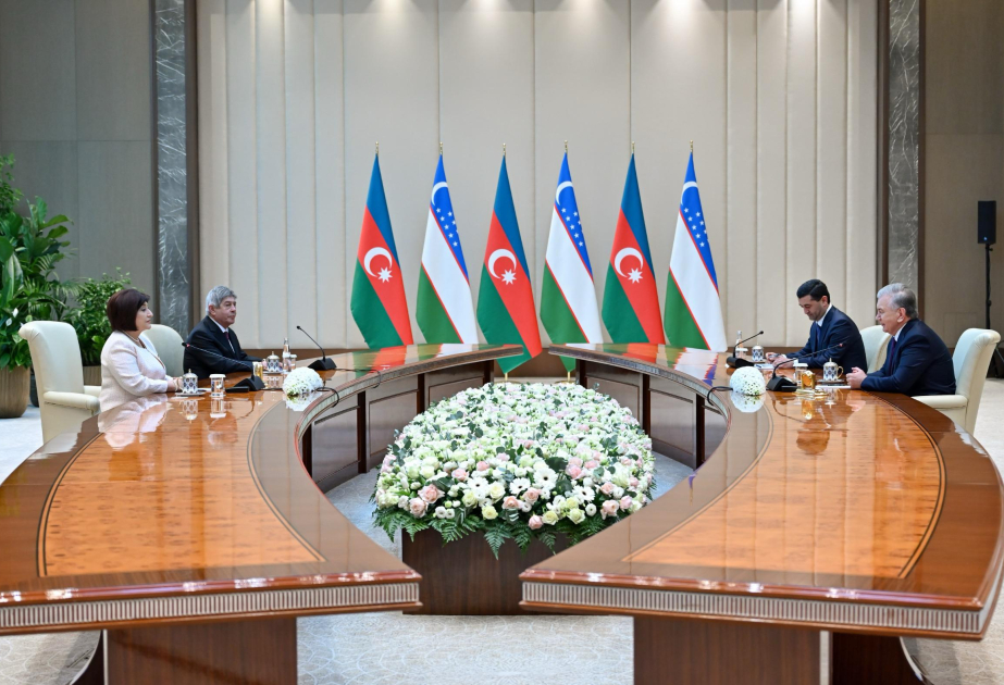 La Presidenta de Milli Majlis se reunió con el Presidente de Uzbekistán