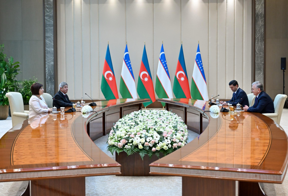 Aserbaidschanische Parlamentssprecherin trifft Präsidenten Usbekistans