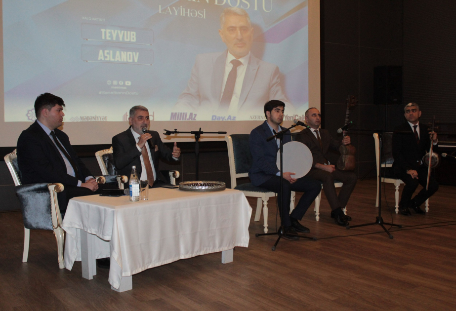Gəncədə Xalq artisti Teyyub Aslanovla görüş təşkil olunub