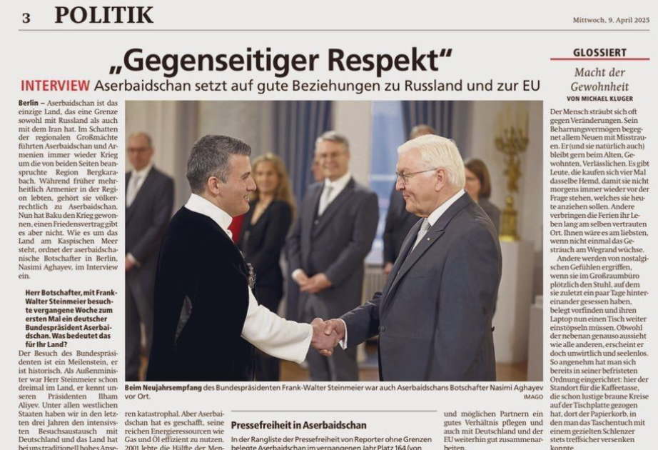 Aserbaidschanischer Botschafter gibt Interviews für führende deutsche Medien