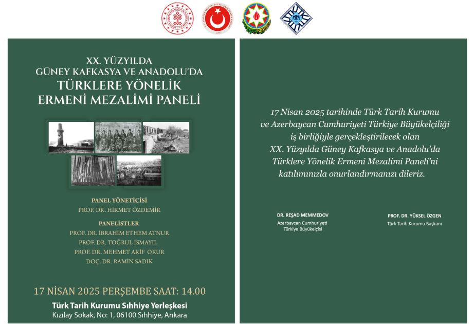 Ankarada ermənilərin Cənubi Qafqaz və Anadoluda cinayətləri mövzusu müzakirə ediləcək