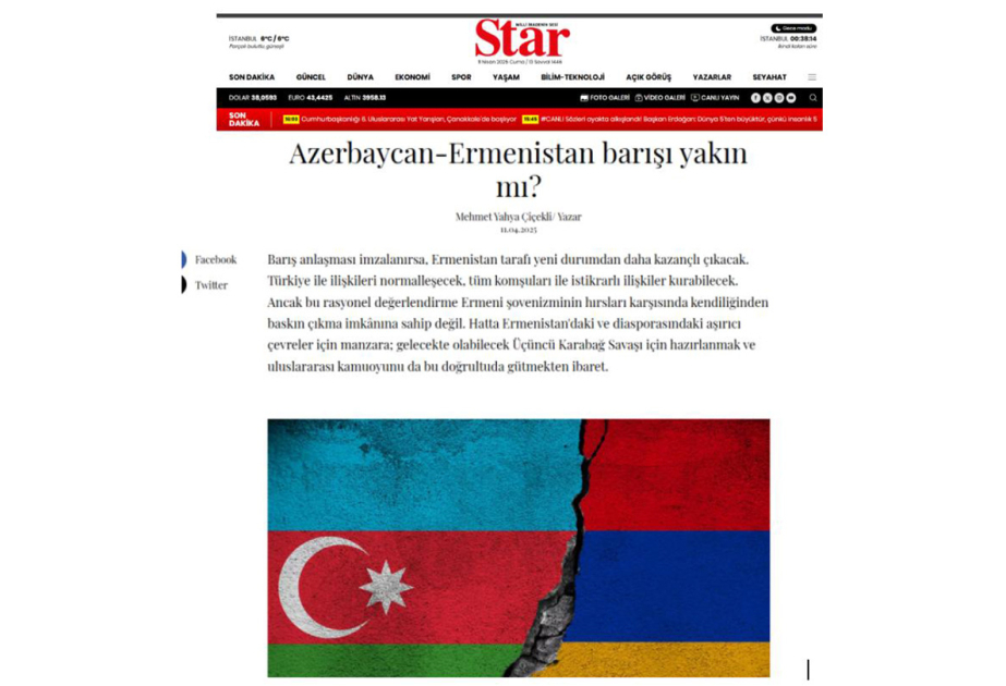 “Star” qəzeti: Fransa və bir sıra digər ölkələr Ermənistanda revanşist ruhiyyəni gücləndirir