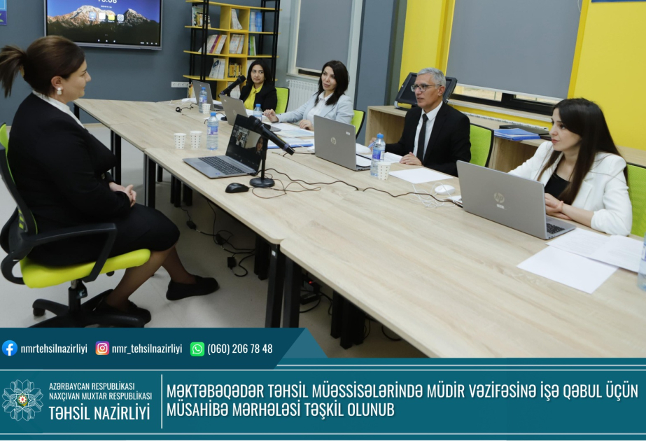 Naxçıvanda bağça müdiri vəzifəsinə işə qəbul müsahibəsi aparılıb