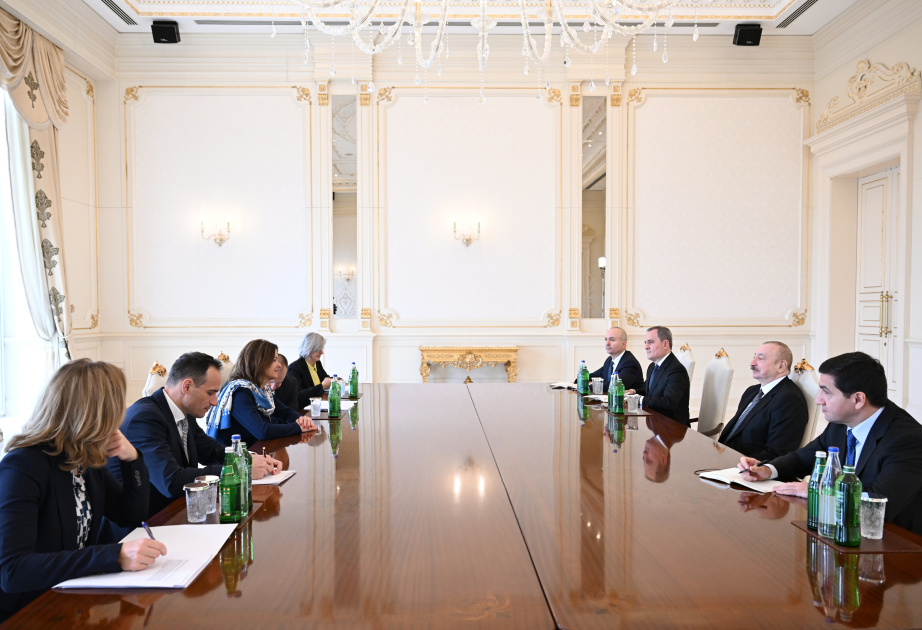 El Presidente de Azerbaiyán recibió a la Ministra de Asuntos Exteriores de Eslovenia