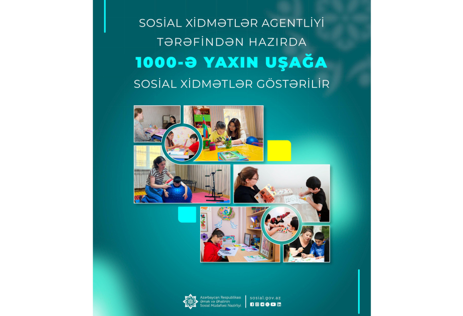 Hazırda minə yaxın uşağa sosial xidmətlər göstərilir