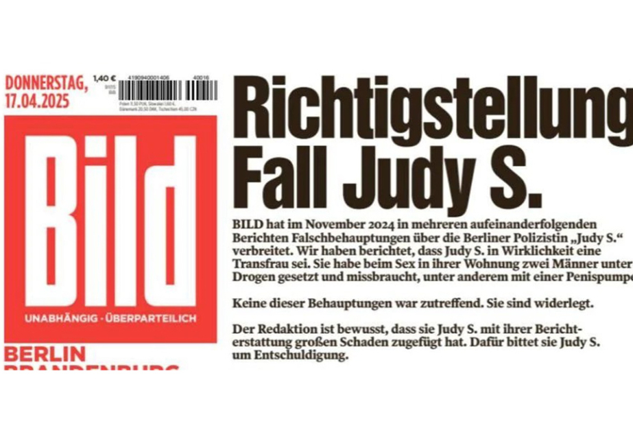 “Bild” qəzeti polis əməkdaşı haqqında yayımladığı əsassız məlumata görə rekord miqdarda təzminat ödəyəcək