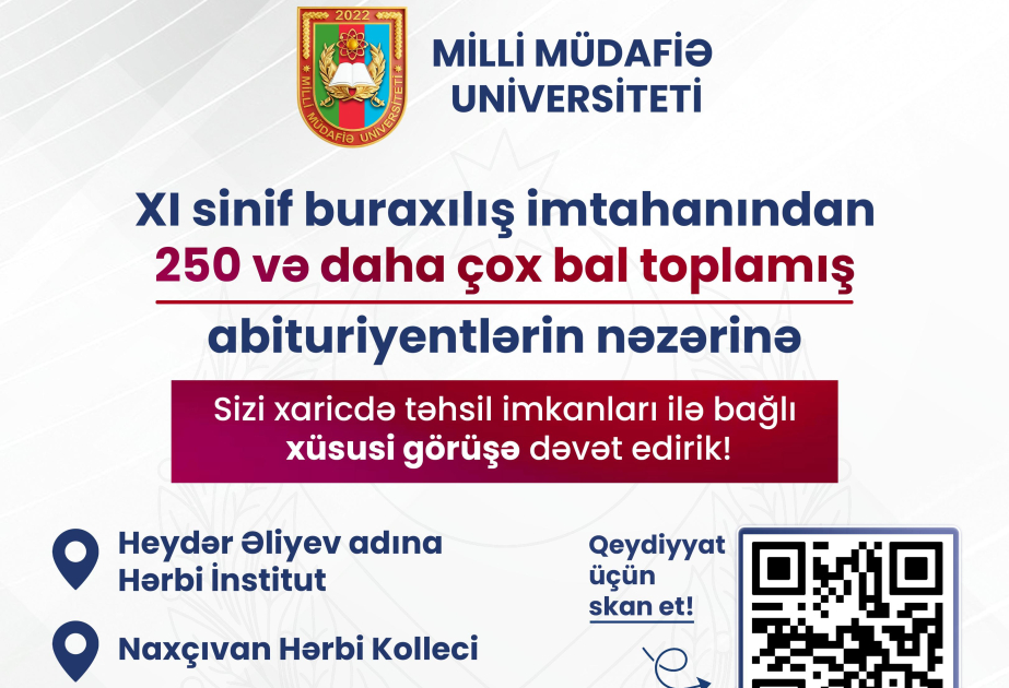Milli Müdafiə Universiteti “Açıq qapı” günü keçirəcək