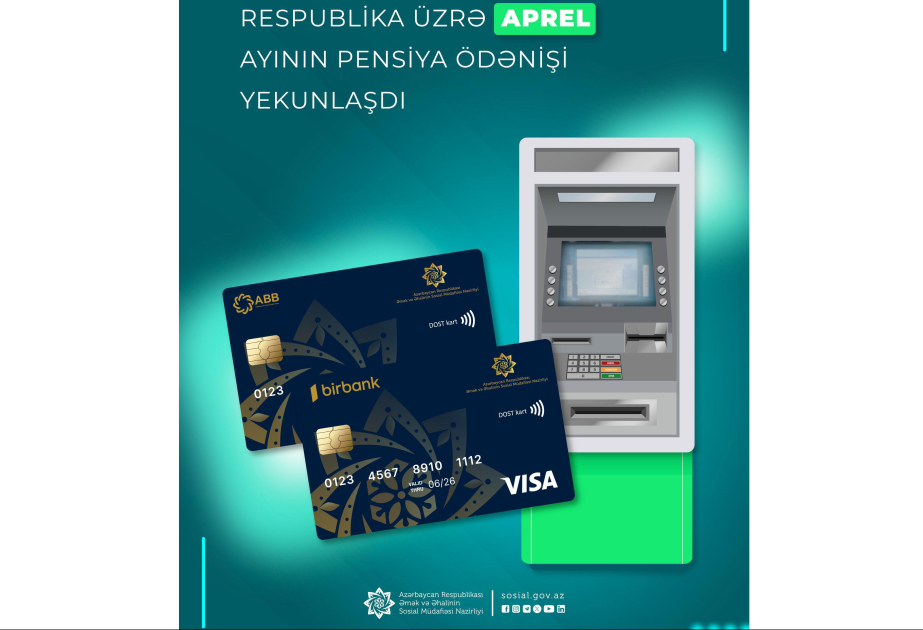 Respublika üzrə aprel ayının pensiya ödənişi yekunlaşıb