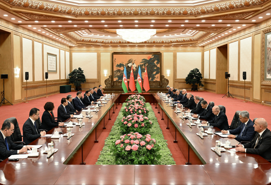 President of Azerbaijan Ilham Aliyev held expanded meeting with President of China Xi Jinping VIDEO