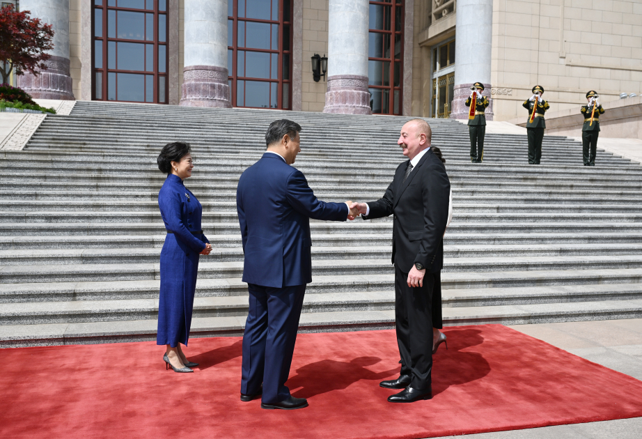 Official welcome ceremony was held for President of Azerbaijan Ilham Aliyev in Beijing VIDEO