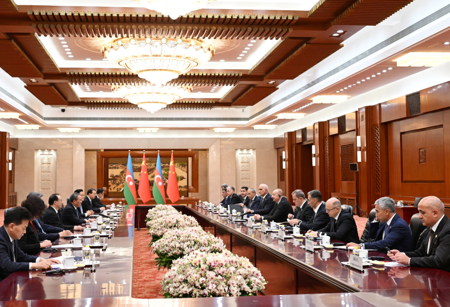 President of Azerbaijan Ilham Aliyev met with Premier of the State Council of China VIDEO