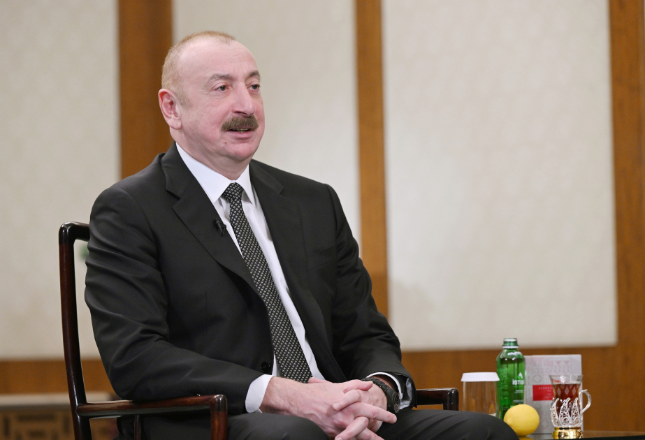 Президент Ильхам Алиев в Пекине дал интервью китайскому телеканалу CGTN ВИДЕО