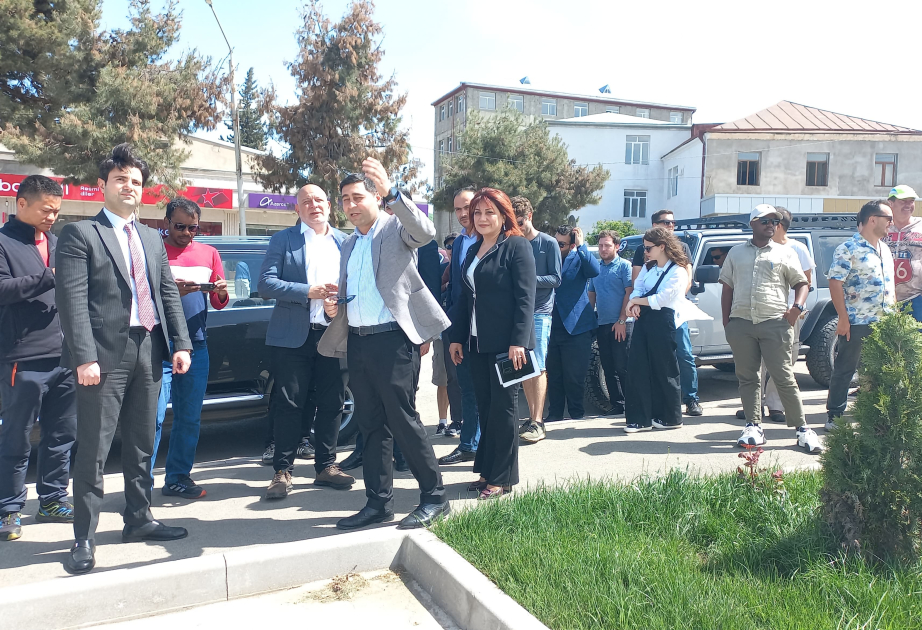 International travelers tour Khankendi city