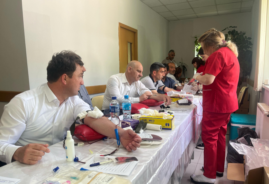 Yardımlıda qanvermə aksiyası keçirilib