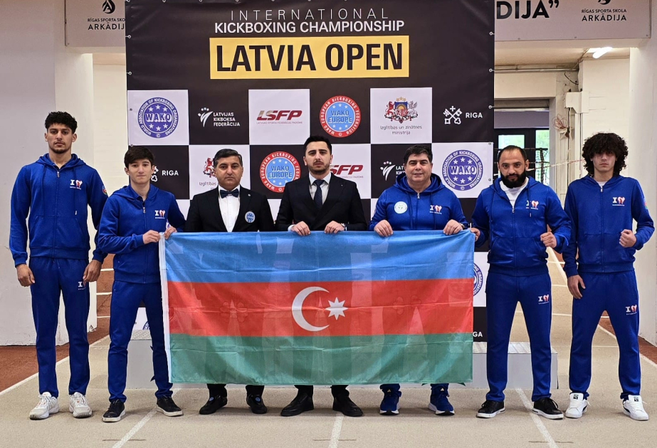 Azərbaycan kikboksçuları Latviyada beynəlxalq yarışda 3 qızıl və 1 gümüş medal qazanıblar