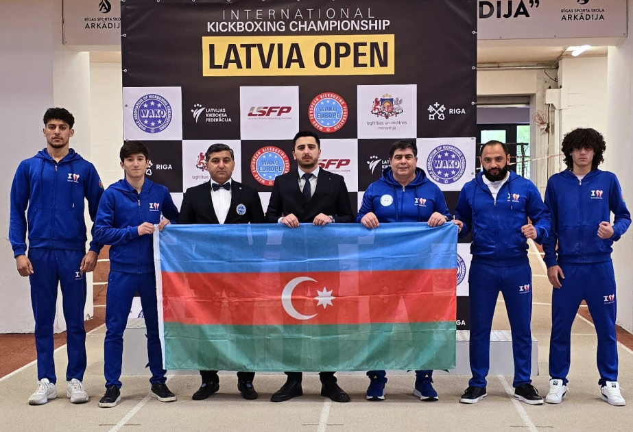 Азербайджанские кикбоксеры завоевали 3 «золота» и 1 «серебро» на международном соревновании в Латвии