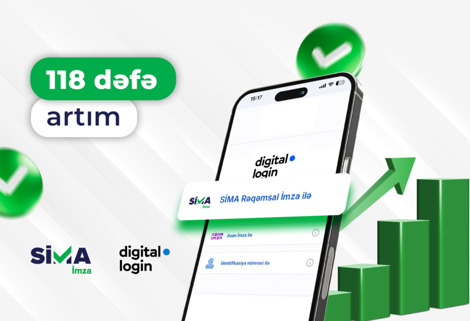 “SİMA İmza” ilə “digital.login”ə girişlərin həcmi 118 dəfə artıb