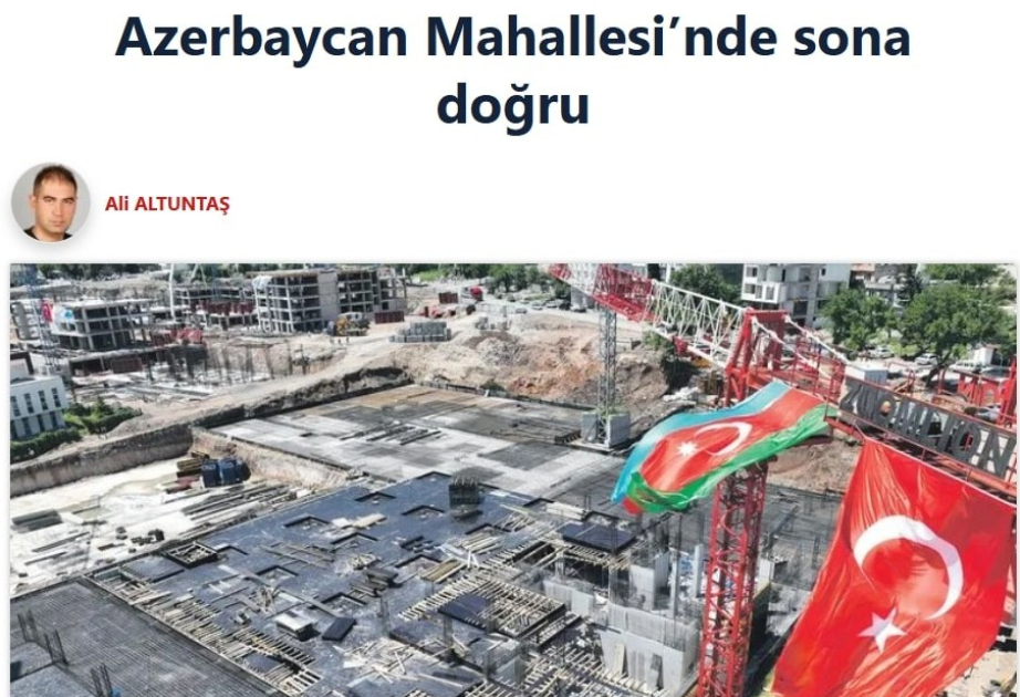 Газета Sabah: В школе имени Гейдара Алиева в Кахраманмараше вскоре будут учиться до 1500 детей