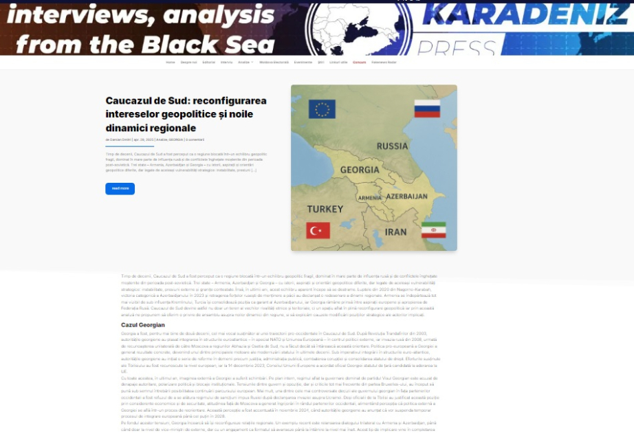 Rumıniya xəbər agentliyi Azərbaycanın artan beynəlxalq nüfuzu barədə analitik yazı dərc edib