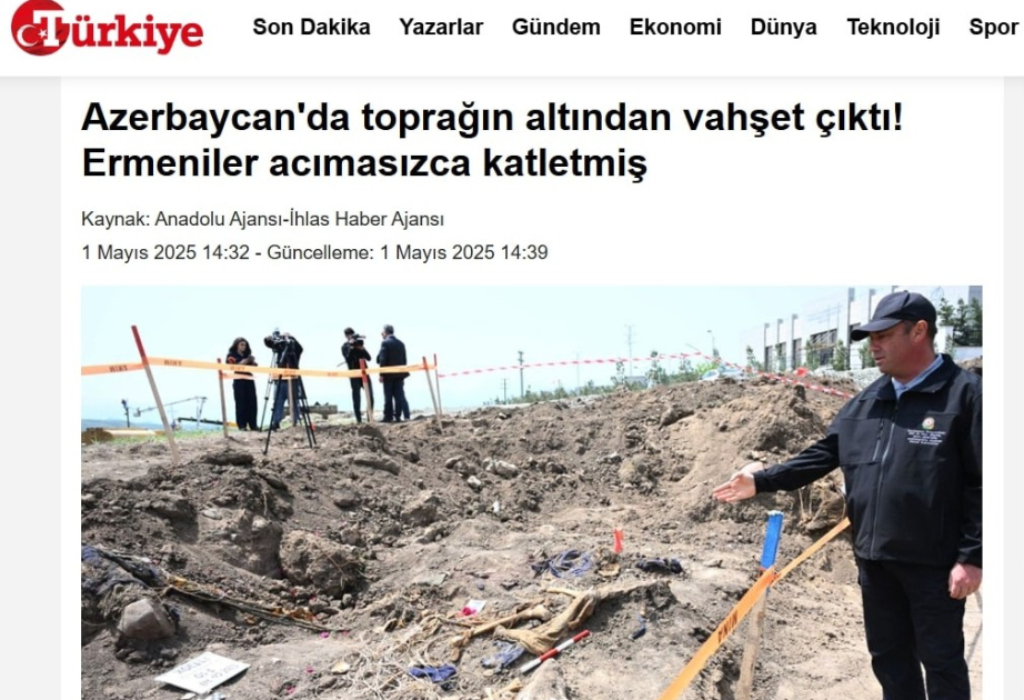 “Türkiye” qəzeti: Ermənilər azərbaycanlıları amansızcasına qətlə yetiriblər