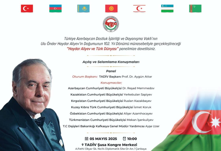 Se celebrará en Ankara una serie de eventos dedicados a la memoria de Heydar Aliyev