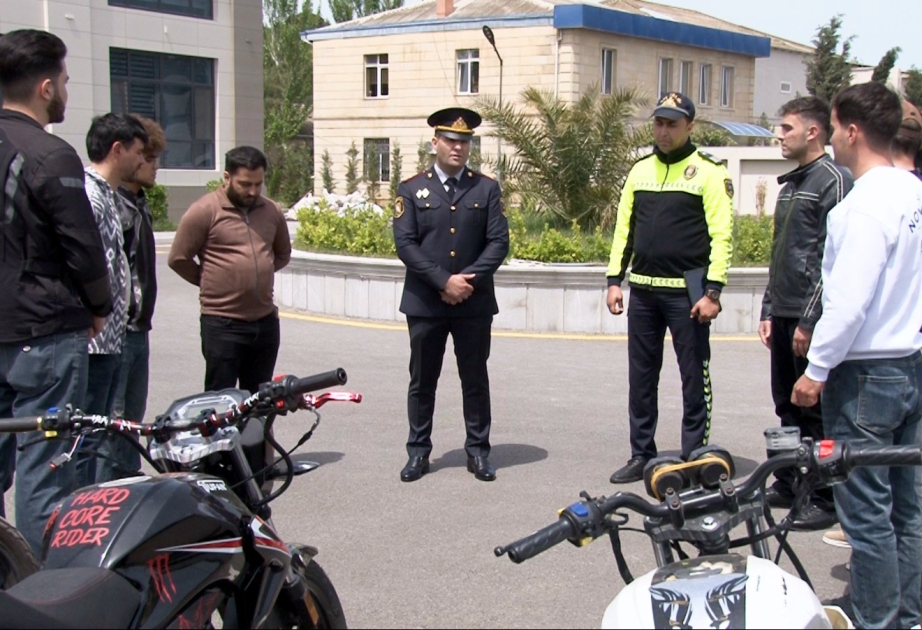 Sumqayıtda səsboğuculara qəsdən müdaxilə edən moped və motosiklet sürücüləri saxlanılıblar VİDEO