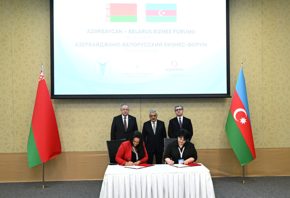 Azərbaycan-Belarus biznes-forumu çərçivəsində bir sıra sənədlər imzalanıb VİDEO