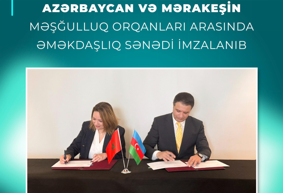 Firmado un documento de cooperación entre las autoridades laborales de Azerbaiyán y Marruecos