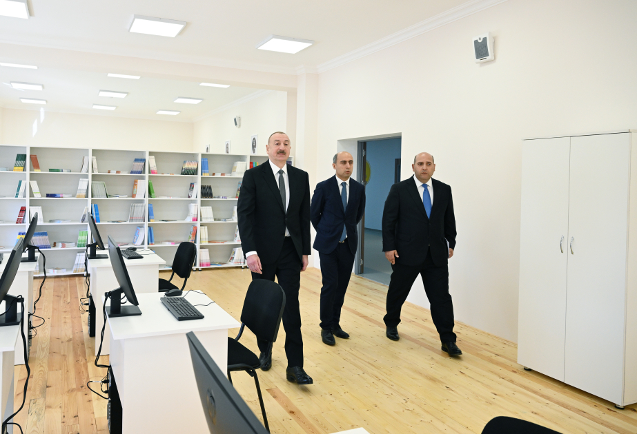 Aghdam : Le président de la République participe à l’inauguration d’un bâtiment scolaire à Kenguerli VIDEO