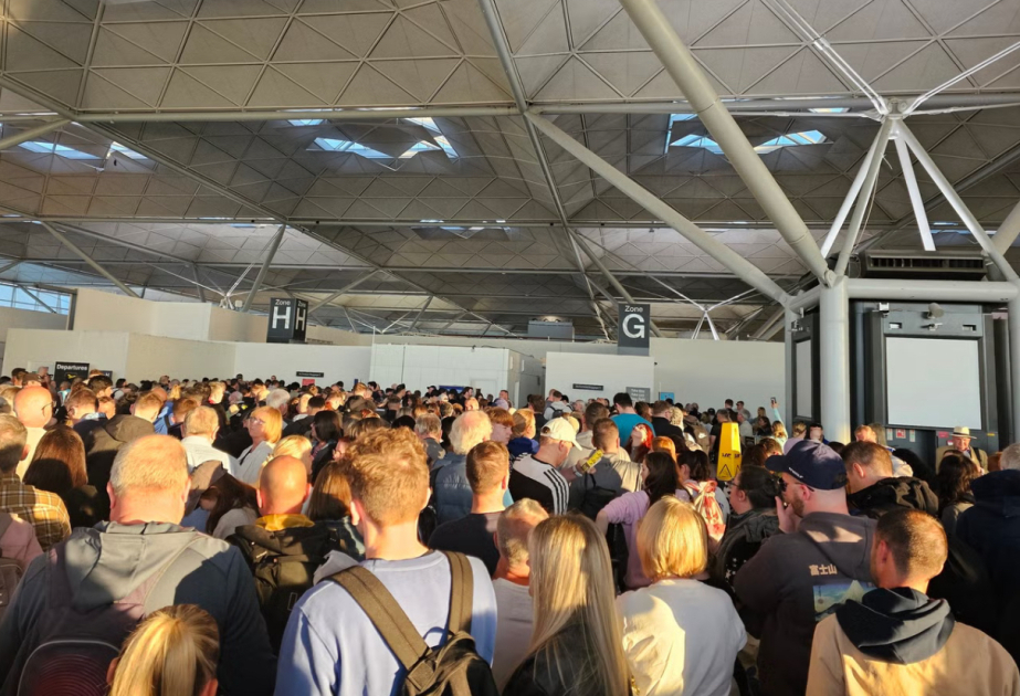 Long queues at London Stansted Airport as 'IT issue' causes delays