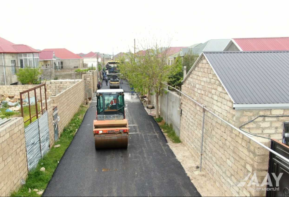 Hövsan qəsəbəsində şəhid Elmaz Hacıyev küçəsinin təmiri yekunlaşmaq üzrədir