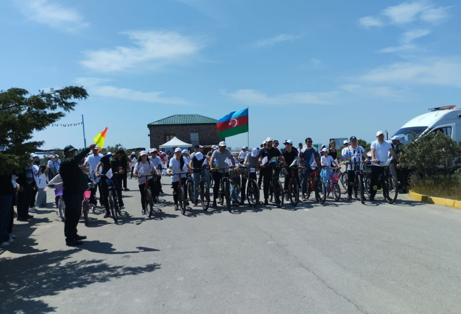 В Абшеронском национальном парке велопробегом отметили 102-ю годовщину со дня рождения общенационального лидера