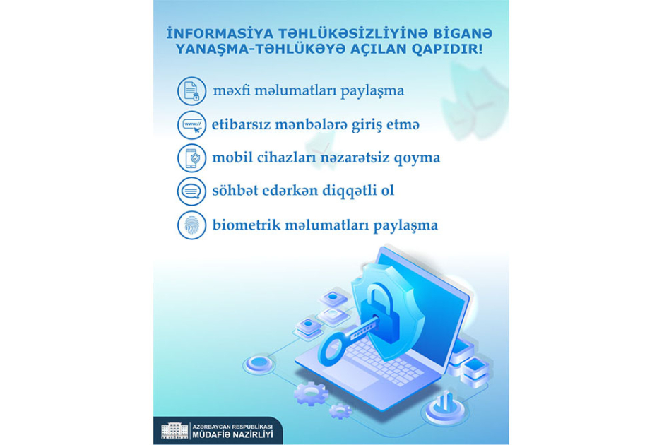 Azərbaycan Ordusunda kibertəhlükəsizliyə və dövlət sirrinin mühafizəsinə dair tədbirlər keçirilir