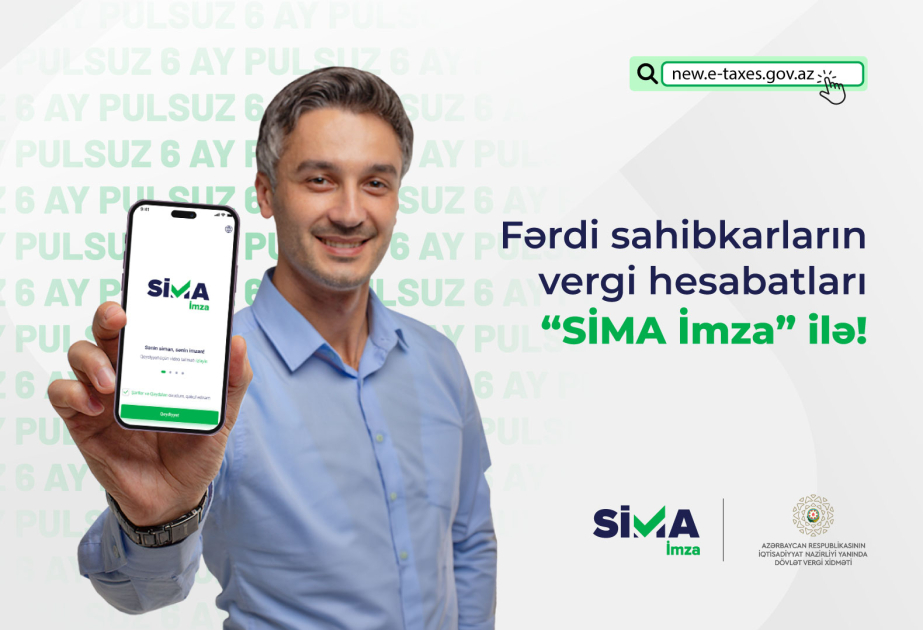 “SİMA İmza” fərdi sahibkarlar üçün 6 ay pulsuz olacaq