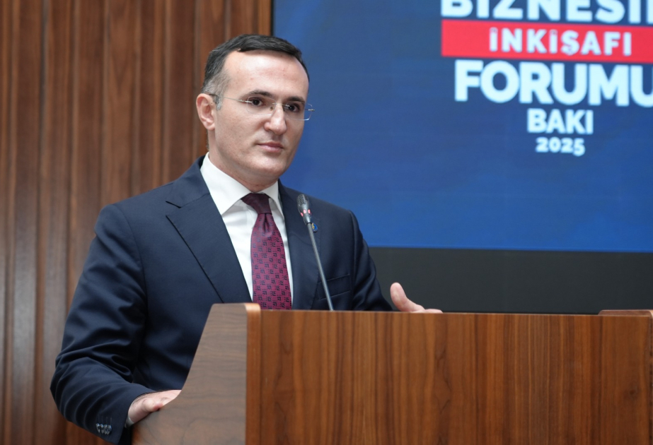 Ədliyyə nazirinin müavini Milli Biznesin İnkişafı Forumunda çıxış edib