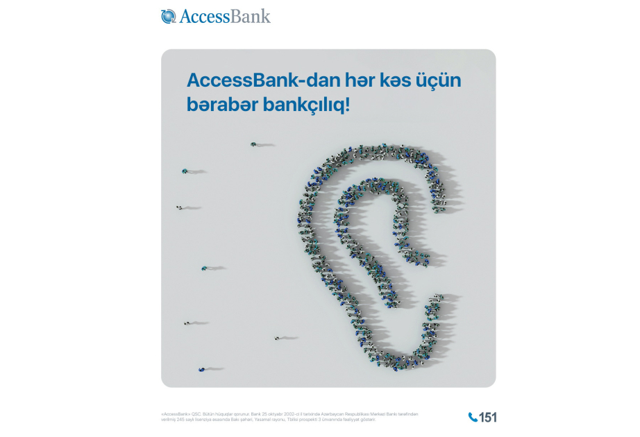 ® Hər kəs üçün bərabər bankçılıq: “AccessBank”dan yeni inklüziv təşəbbüs