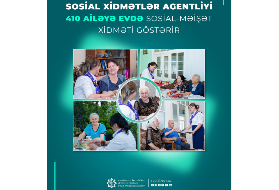 Dörd yüz on ailəyə evdə sosial-məişət xidməti göstərilir