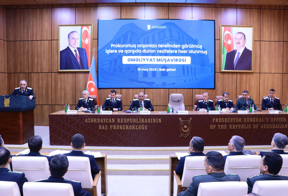 Baş Prokurorluqda prokurorluq orqanlarında görülmüş işlərə və qarşıda duran vəzifələrə həsr olunmuş əməliyyat müşavirəsi keçirilib