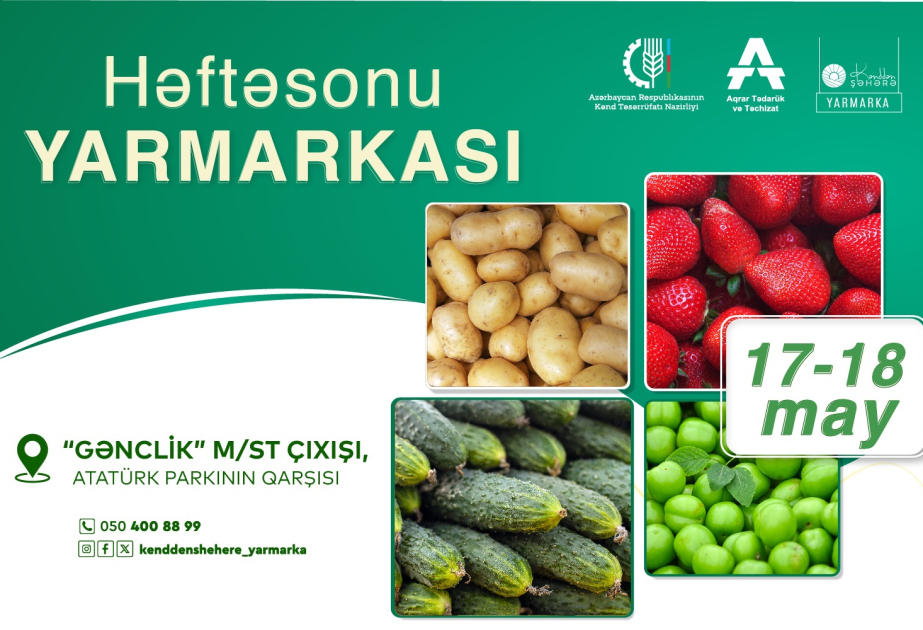Bakıda “Kənddən Şəhərə” həftəsonu yarmarkası keçiriləcək