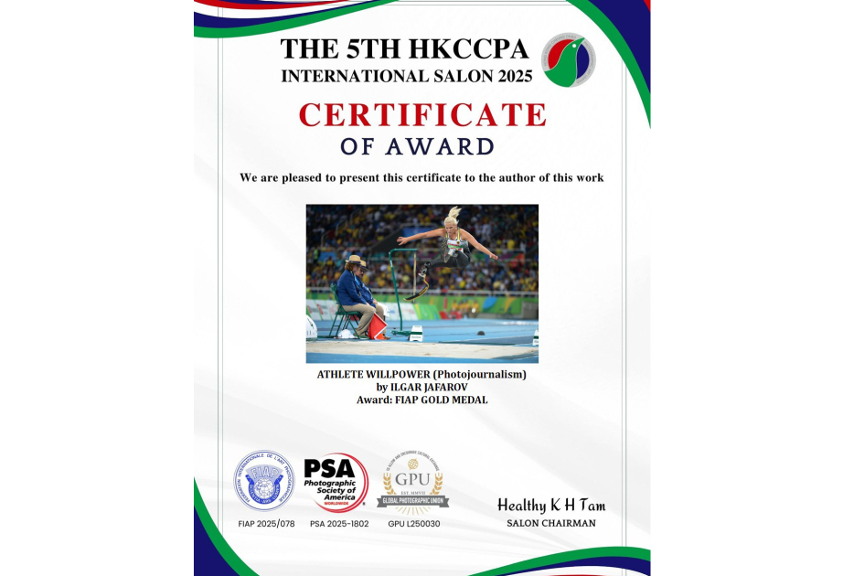 AZERTAC-Fotojournalist mit internationalen Preisen ausgezeichnet