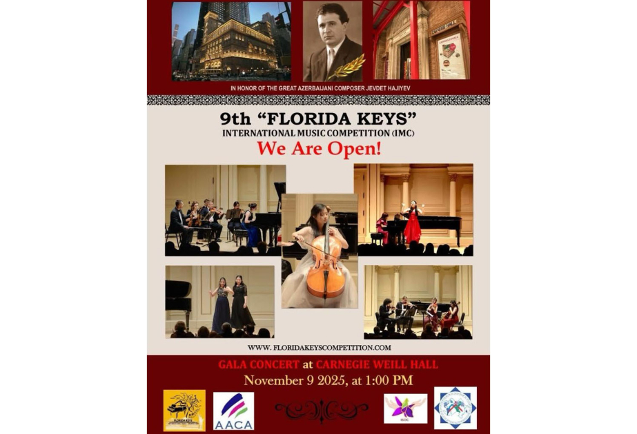 IX “Florida Keys” beynəlxalq musiqi müsabiqəsi Üzeyir Hacıbəylinin 140 illik yubileyinə həsr edilib