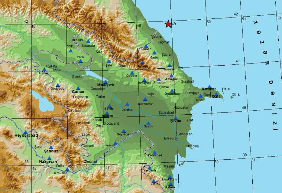 В Каспийском море произошло землетрясение
