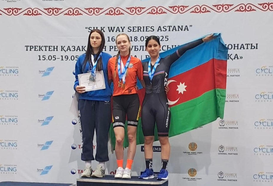 Another Azerbaijani female cyclist wins omnium race bronze in Kazakhstan