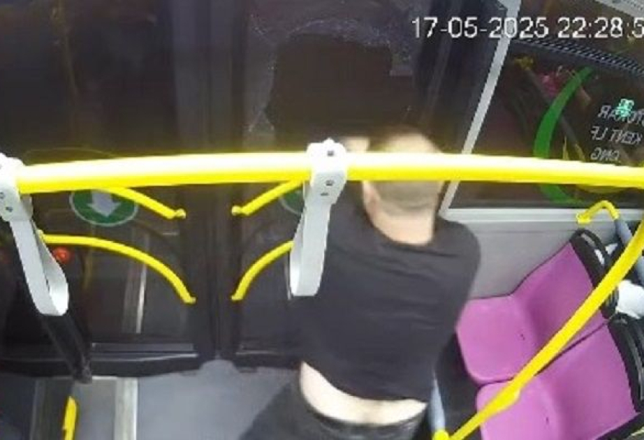 Yasamal rayonunda marşrut avtobusunun şüşəsini sındıran şəxs saxlanılıb