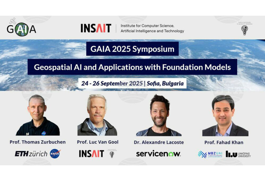 First GAIA Symposium on Geospatial AI, Foundation Models to be held in Sofia in September