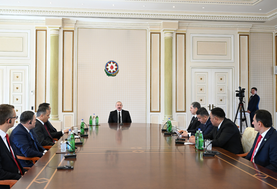 El Presidente de Azerbaiyán recibió a la delegación de los participantes de la segunda reunión de los Ministros de Asuntos Interiores de la Organización de los Estados Túrquicos