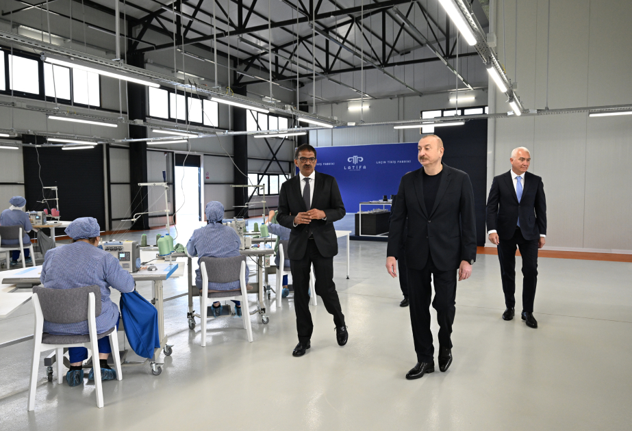 President Ilham Aliyev attended opening of “LATIFA” Lachin Garment Factory VIDEO